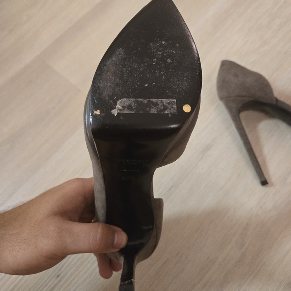 Yves Saint Laurent Paris Suede Brown Woman's Heels - Picture 6 of 8